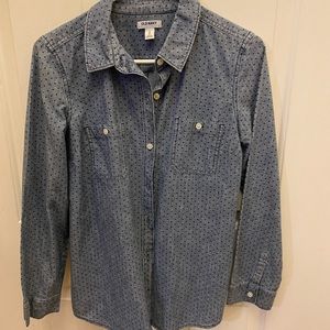 Old Navy Blouse Button Front Long Sleeve Size Medium